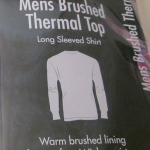 Top thermal mens new size M chest 40-42" black polyester Arctic Trail Trading Co